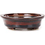 Pot à bonsaï ovale marron par Seto - 110 x 90 x 30 mm