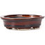 Vaso bonsai ovale marrone di Seto - 110 x 90 x 30 mm