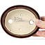 Ovale braune Bonsaischale von Seto - 110 x 90 x 30 mm