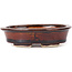 Oval brown bonsai pot by Seto - 110 x 95 x 30 mm