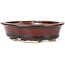 Oval brown bonsai pot by Seto - 110 x 95 x 30 mm