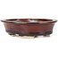 Pot à bonsaï ovale marron par Seto - 110 x 95 x 30 mm