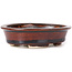 Oval brown bonsai pot by Seto - 110 x 95 x 30 mm