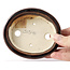 Ovale bruine bonsaipot van Seto - 110 x 95 x 30 mm