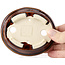 Ovale bruine bonsaipot van Seto - 110 x 95 x 30 mm