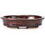 Oval brown bonsai pot by Seto - 105 x 85 x 25 mm