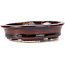 Oval brown bonsai pot by Seto - 105 x 85 x 25 mm