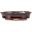 Oval brown bonsai pot by Seto - 105 x 85 x 25 mm