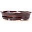 Oval brown bonsai pot by Seto - 105 x 85 x 25 mm