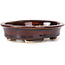 Oval brown bonsai pot by Seto - 105 x 85 x 25 mm