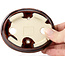 Pot à bonsaï ovale marron par Seto - 105 x 85 x 25 mm