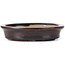 Oval brown bonsai pot by Seto - 105 x 85 x 25 mm