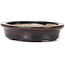 Oval brown bonsai pot by Seto - 105 x 85 x 25 mm