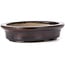 Oval brown bonsai pot by Seto - 105 x 85 x 25 mm