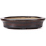 Oval brown bonsai pot by Seto - 105 x 85 x 25 mm