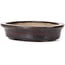 Oval brown bonsai pot by Seto - 105 x 85 x 25 mm