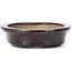 Oval brown bonsai pot by Seto - 105 x 85 x 25 mm