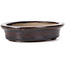 Oval brown bonsai pot by Seto - 105 x 85 x 25 mm