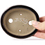 Ovale bruine bonsaipot van Seto - 105 x 85 x 25 mm