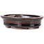 Pot à bonsaï ovale marron par Seto - 100 x 85 x 25 mm