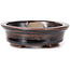 Pot à bonsaï ovale marron par Seto - 100 x 85 x 25 mm