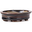 Pot à bonsaï ovale marron par Seto - 100 x 85 x 25 mm
