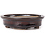 Pot à bonsaï ovale marron par Seto - 100 x 85 x 25 mm
