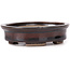 Pot à bonsaï ovale marron par Seto - 100 x 85 x 25 mm
