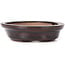 Oval brown bonsai pot by Seto - 100 x 90 x 25 mm