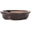 Oval brown bonsai pot by Seto - 100 x 90 x 25 mm