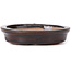 Pot à bonsaï ovale marron par Seto - 100 x 90 x 25 mm