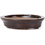 Oval brown bonsai pot by Seto - 100 x 90 x 25 mm