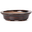 Oval brown bonsai pot by Seto - 100 x 90 x 25 mm