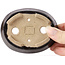 Ovale bruine bonsaipot van Seto - 100 x 80 x 30 mm
