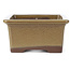 Pot à bonsaï rectangulaire marron par Seto Yaki - 114 x 86 x 43 mm