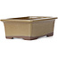 Rectangular brown bonsai pot by Seto Yaki - 114 x 86 x 43 mm