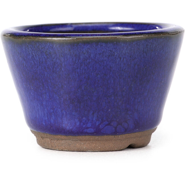 Runde blaue Bonsaischale - 60 x 60 x 40 mm