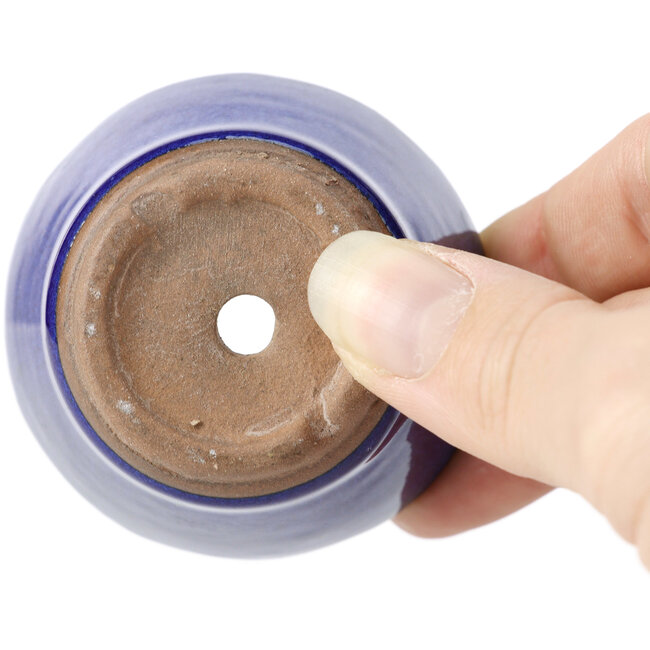 Ronde blauwe bonsaipot - 60 x 60 x 40 mm