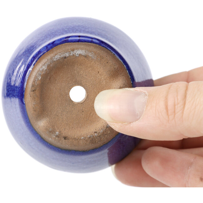 Maceta de bonsái redonda azul - 62 x 62 x 40 mm