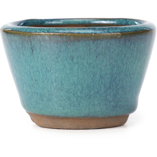 62 mm round blue pot from China