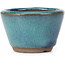 Round blue bonsai pot - 62 x 62 x 40 mm