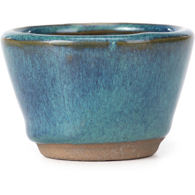 Runde blaue Bonsaischale - 62 x 62 x 40 mm