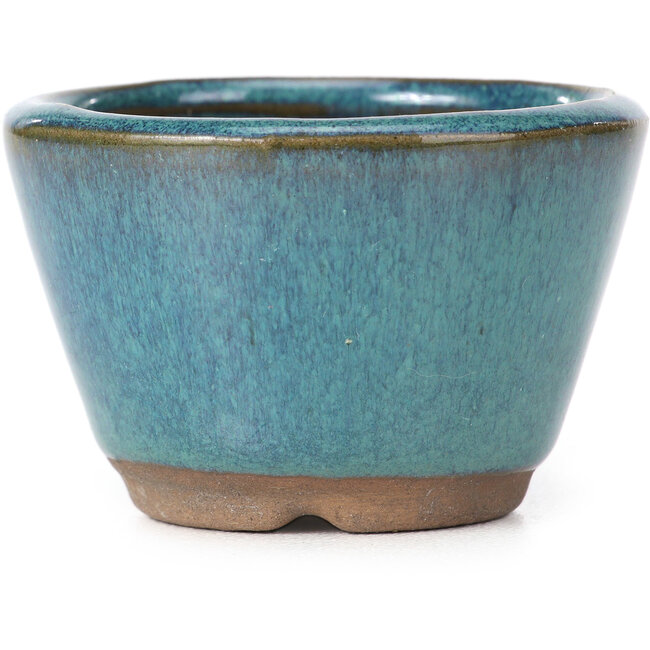 Runde blaue Bonsaischale - 62 x 62 x 40 mm