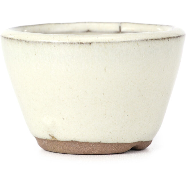 Pot à bonsaï rond blanc - 62 x 62 x 40 mm