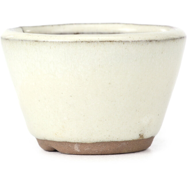 Pot à bonsaï rond blanc - 62 x 62 x 40 mm