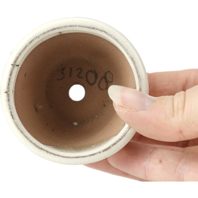 Pot à bonsaï rond blanc - 62 x 62 x 40 mm