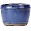 Round blue bonsai pot - 75 x 75 x 50 mm