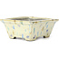 Rechthoekige beige multicolor bonsaipot van Terahata Satomi Mazan - 160 x 140 x 63 mm