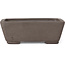 Pot à bonsaï rectangulaire non émaillé par Terahata Satomi Mazan - 150 x 124 x 55 mm