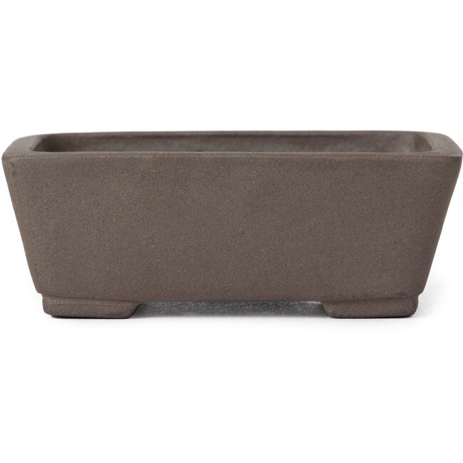 Pot à bonsaï rectangulaire non émaillé par Terahata Satomi Mazan - 150 x 124 x 55 mm